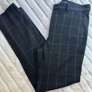 H&M MENS BLACK WINDOWPANE ANKLE TROUSERS 29